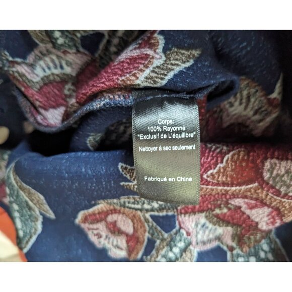 NWT ASTR the Label Navy and Burgundy Floral Long Sleeve Romper - S - Picture 14 of 14